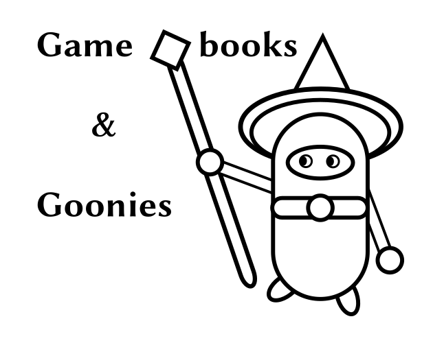 Stylized black-and-white drawing of a little person dressed as an adventurer and carrying a spear or wizard staff.